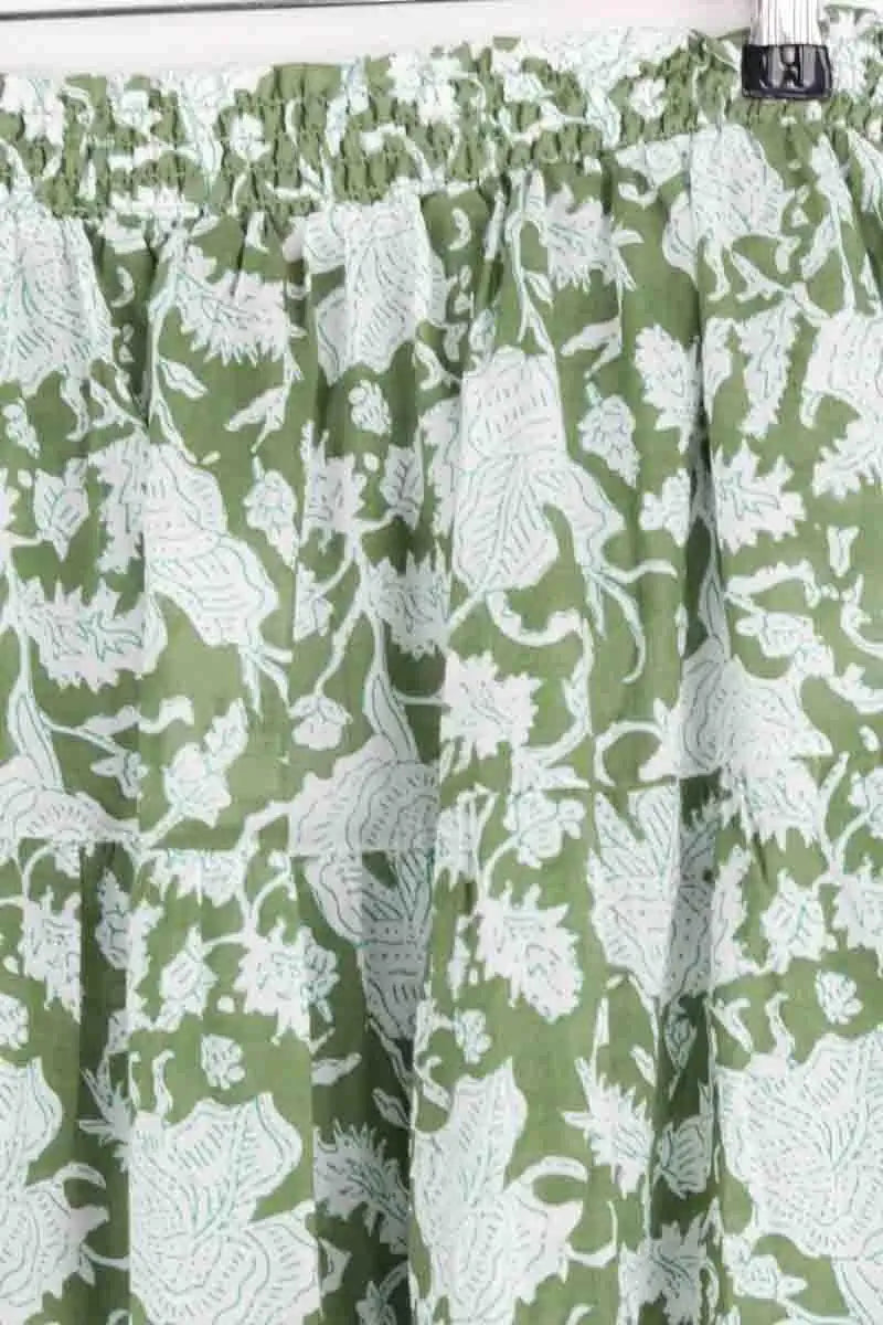 Jupe Maje Vert en Coton