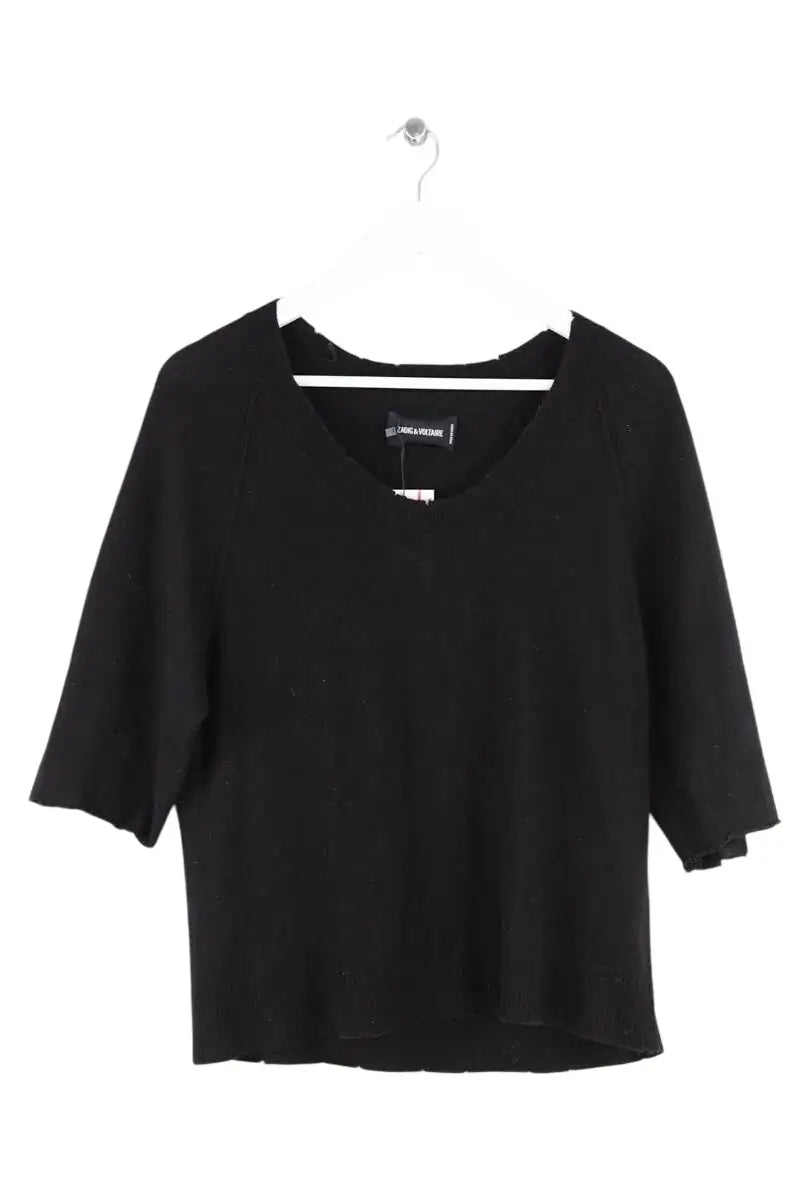 Pull col V Zadig & Voltaire Noir en Cachemire, taille S - Seconde Main