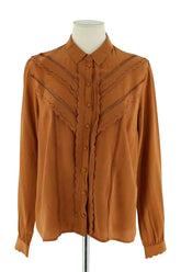 Blouse Sézane Marron en Soie, taille M - Seconde Main