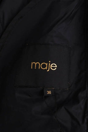 Manteau Maje Noir en Synthétique