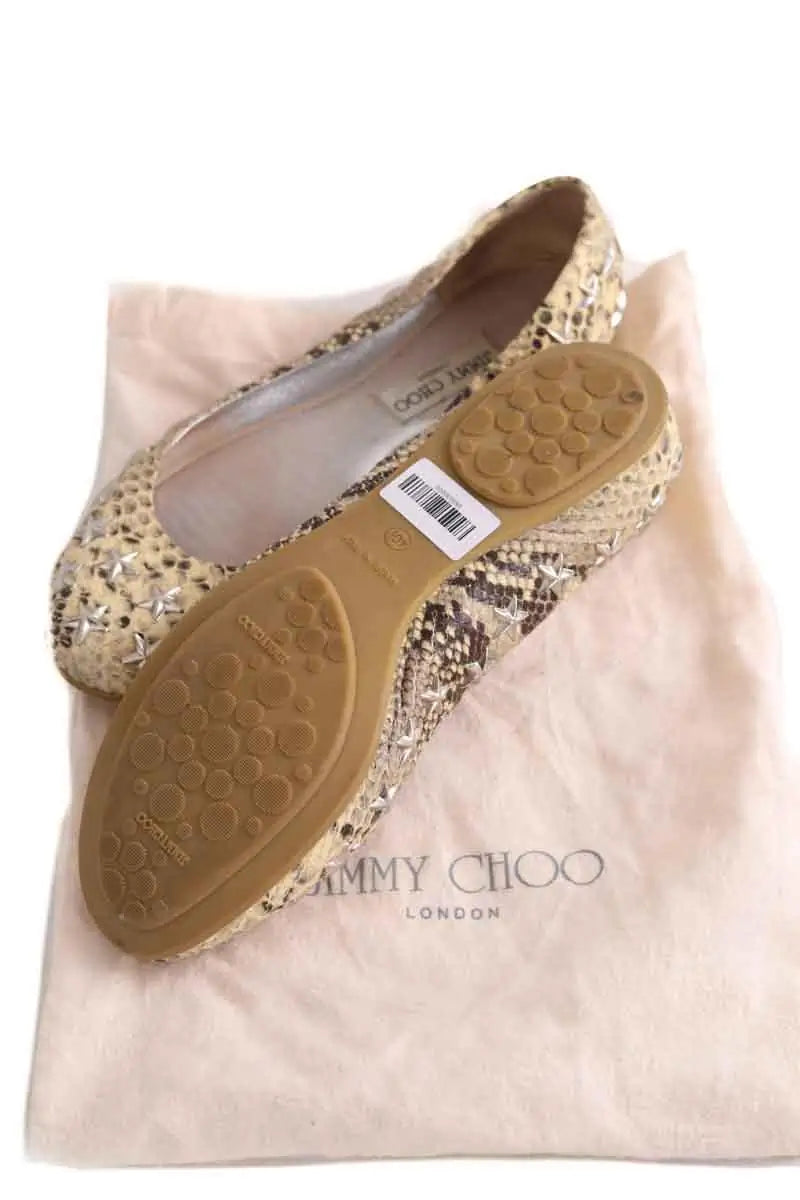Ballerines Jimmy Choo Beige en Cuir