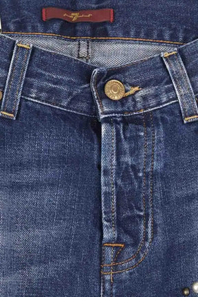Jean boyfriend 7 For All Mankind Josefina Bleu en Coton