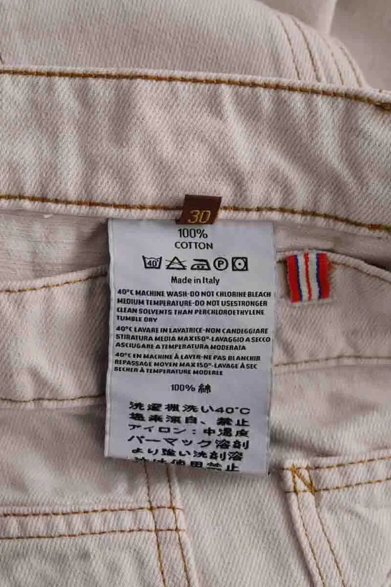 Jean large Ines de la Fressange Ecru en Coton