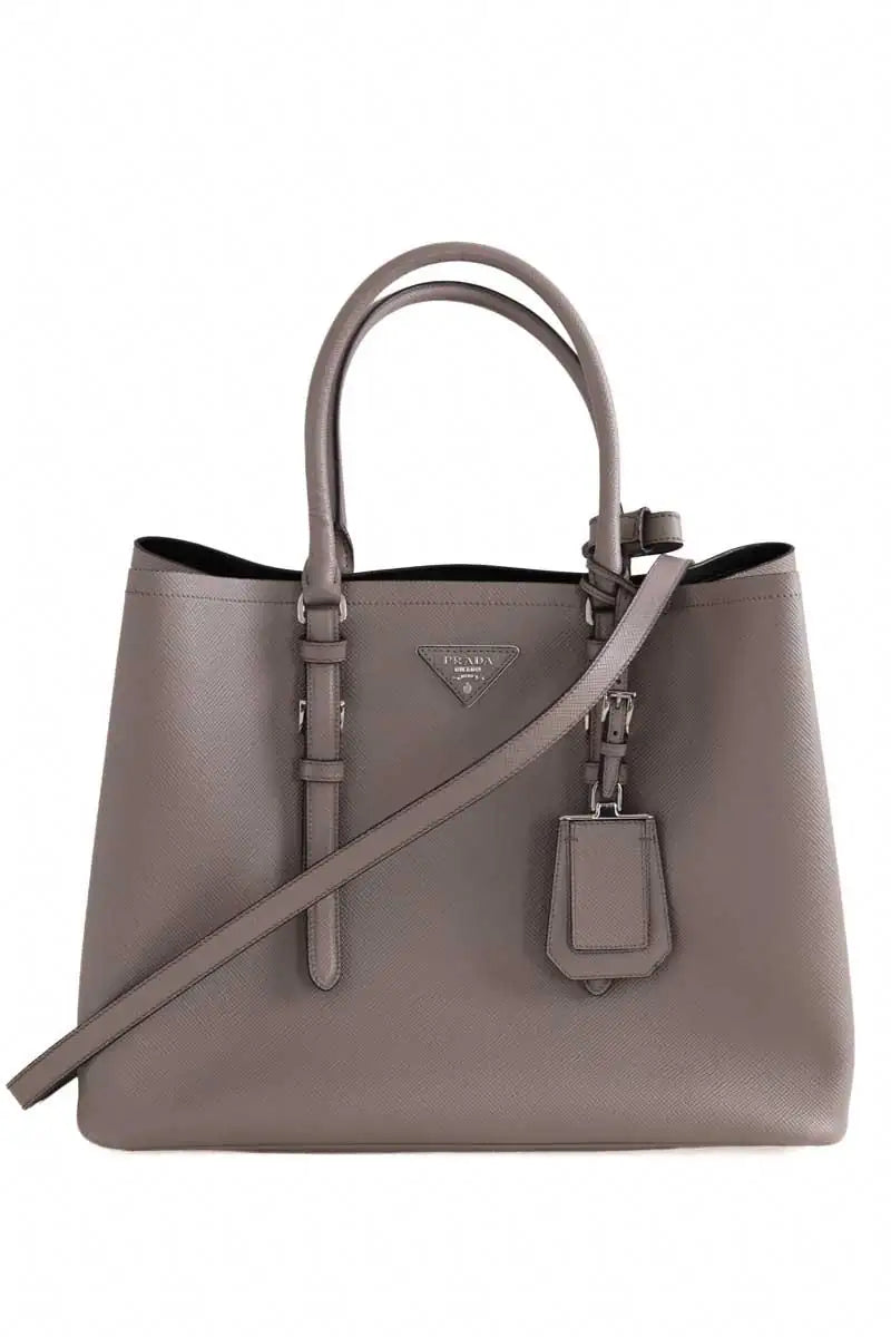 Sac à main Prada Double Gris en Cuir