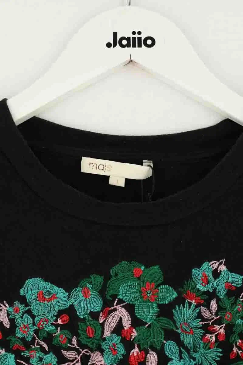 T-shirt Maje Noir en Coton