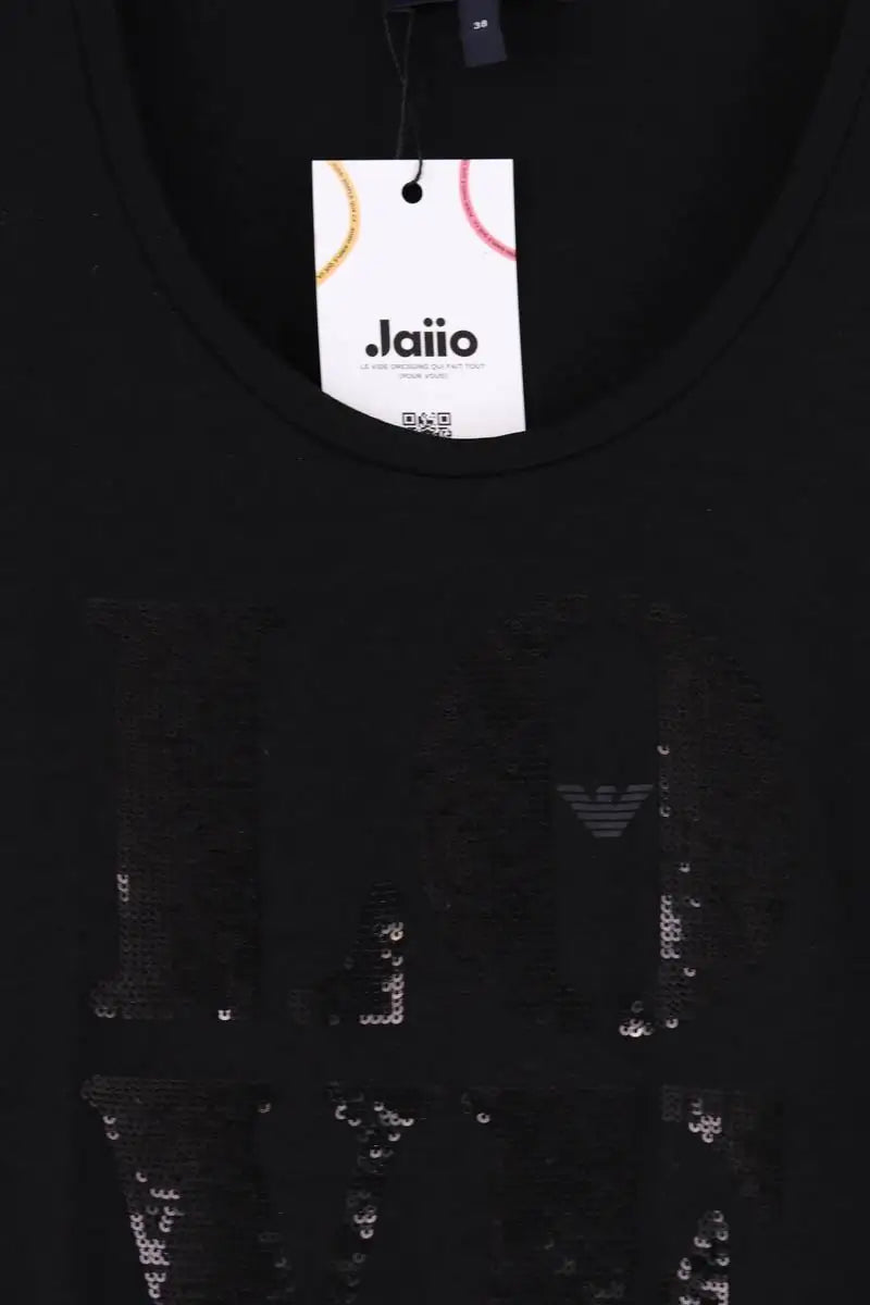 T-shirt Emporio Armani Noir en Viscose