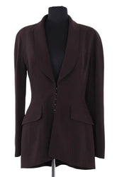 Veste Mugler Marron en Synthétique, taille M - Seconde Main