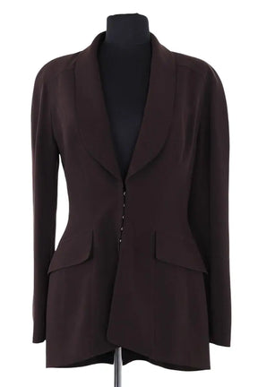 Veste Mugler Marron en Synthétique, taille M - Seconde Main