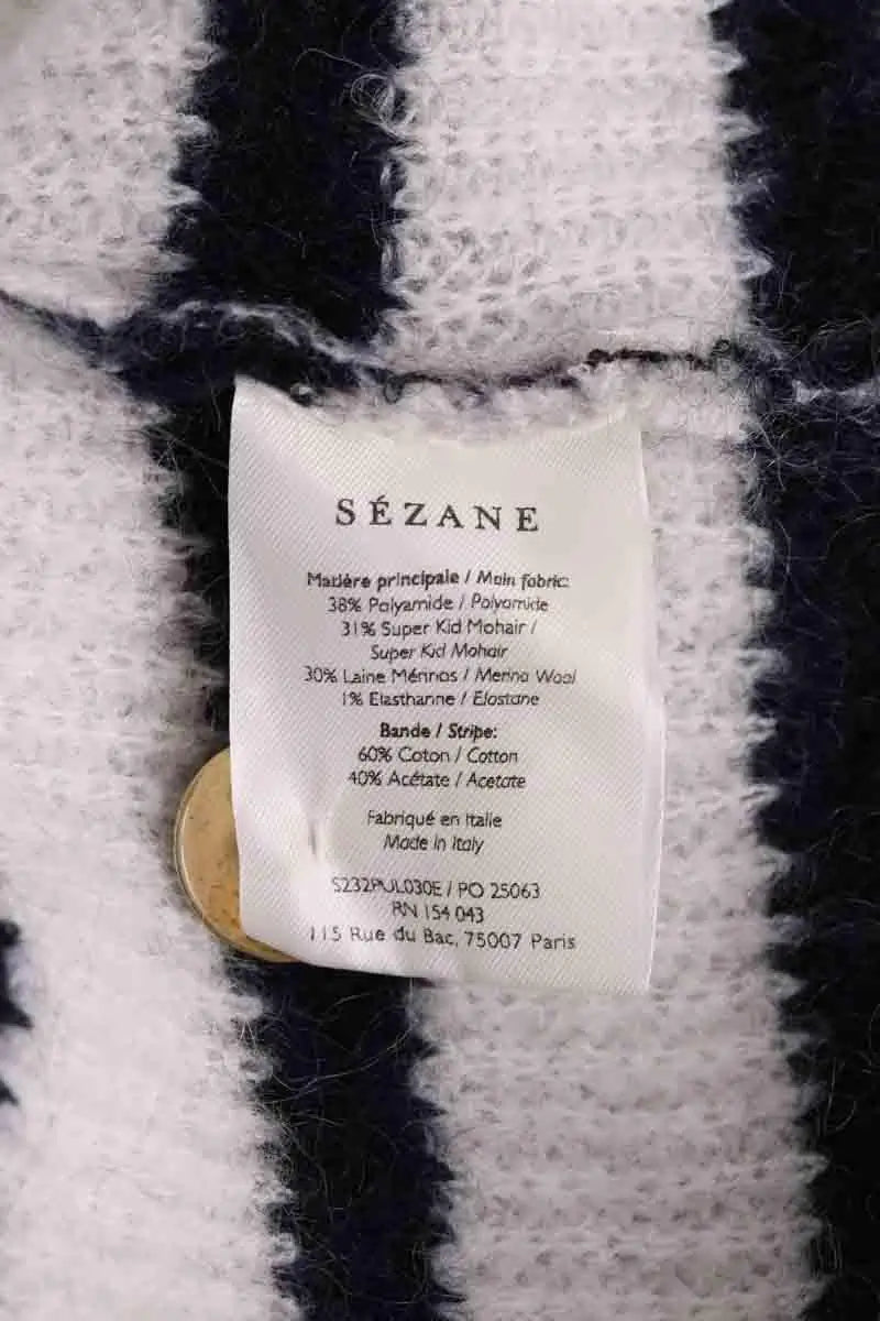 Pull Sézane Blanc en Laine