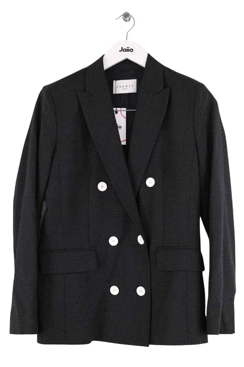 Blazer Sandro Noir en Synthétique, taille S - Seconde Main