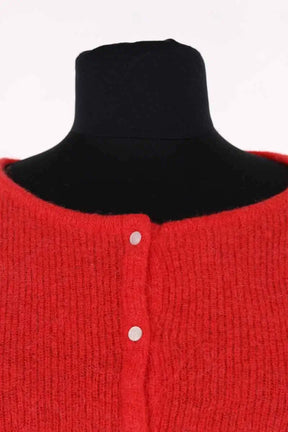 Cardigan Sézane Rouge en Laine
