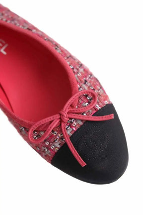 Ballerines Chanel Rose en Tweed