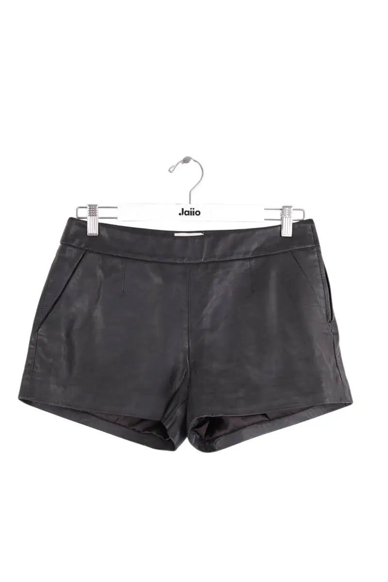Mini short Sézane Noir en Cuir, taille M - Seconde Main