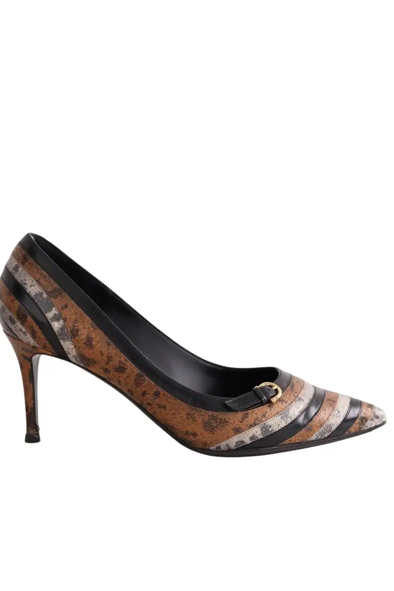 Talons Salvatore Ferragamo Marron en Cuir, taille 38 - Seconde Main