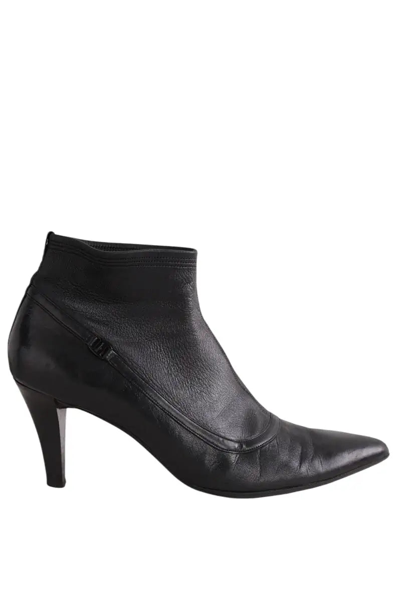 Boots Salvatore Ferragamo Noir en Cuir, taille 44 - Seconde Main
