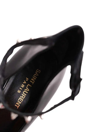 Talons Saint Laurent Noir en Cuir verni