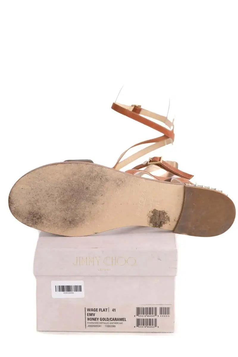 Sandales Jimmy Choo Marron en Cuir