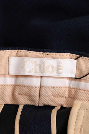 Pantalon droit Chloé Bleu en Laine