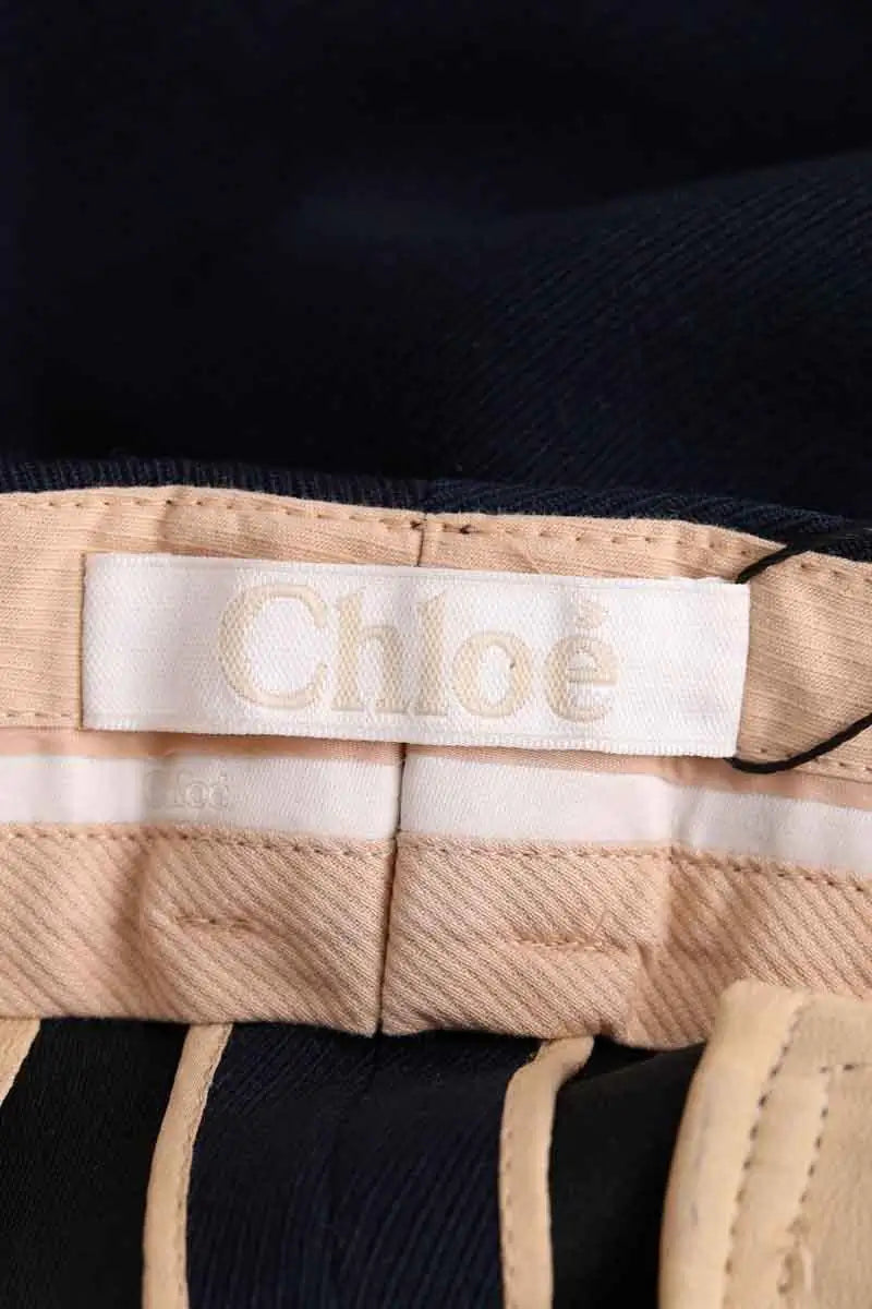 Pantalon droit Chloé Bleu en Laine