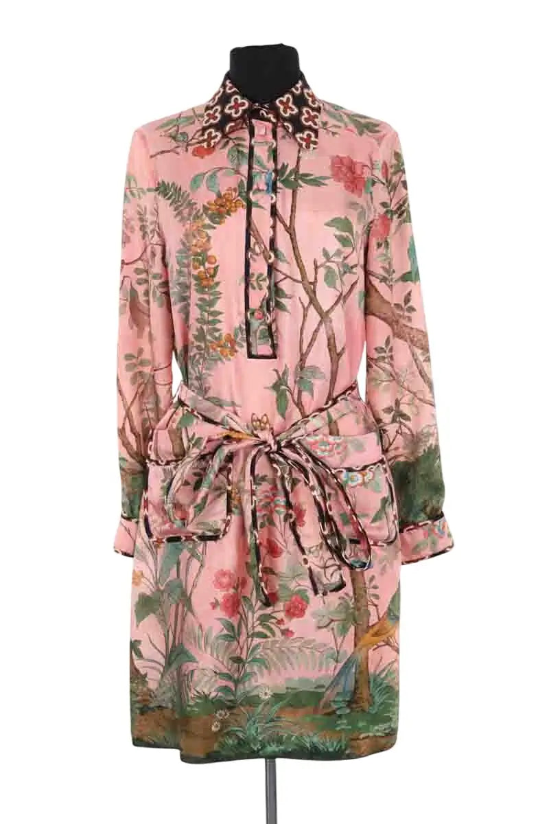 Robe Gucci Rose en Soie, taille S - Seconde Main