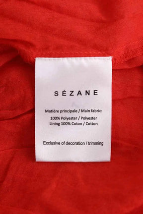 Top sans manche Sézane Rouge en Synthétique