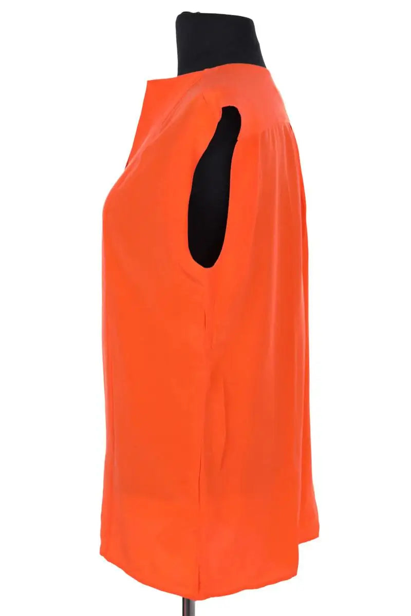Top sans manche LK Bennett Orange en Soie