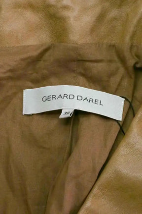 Veste Gerard Darel Beige en Cuir