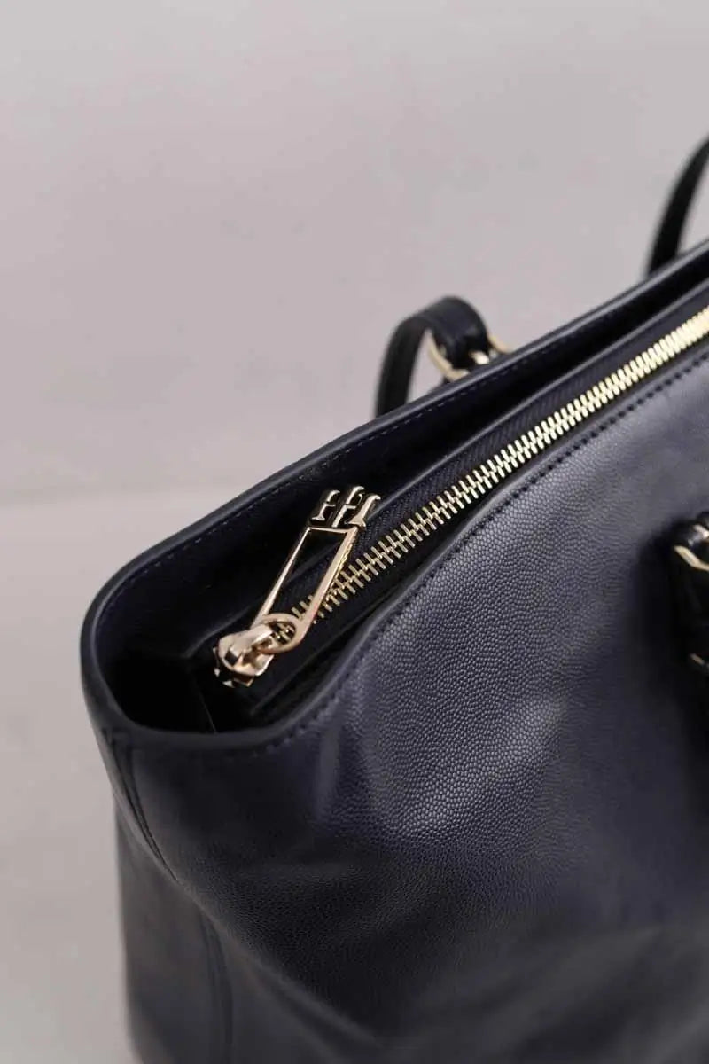 Cabas Tommy Hilfiger Marine en Cuir