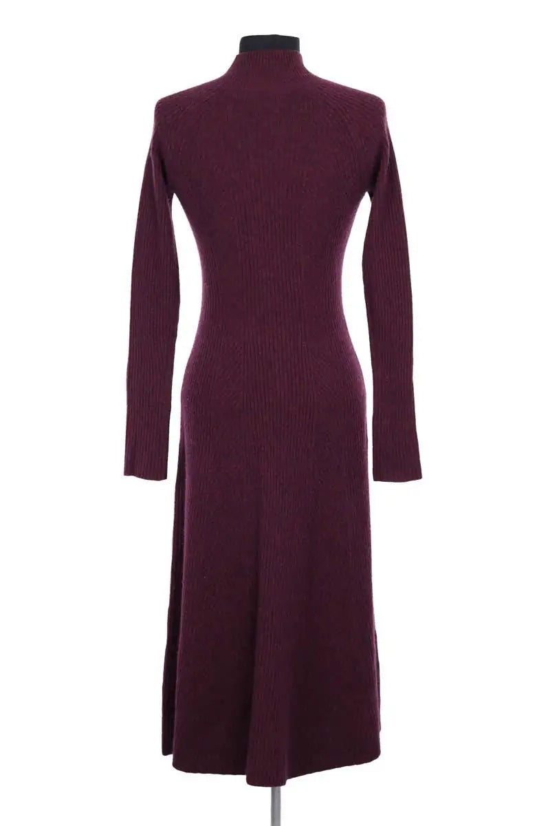 Robe Eric Bompard Bordeaux en Cachemire