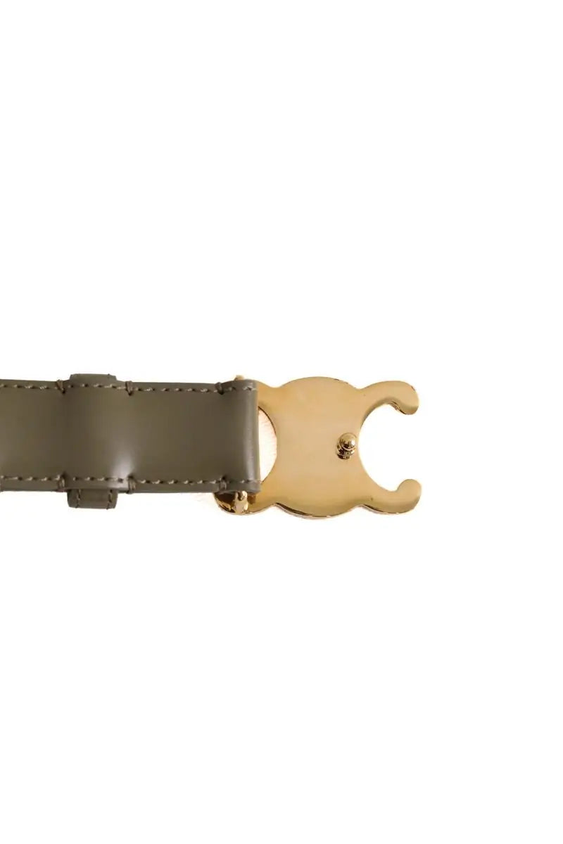 Ceinture Celine Triomphe 25 Kaki en Cuir