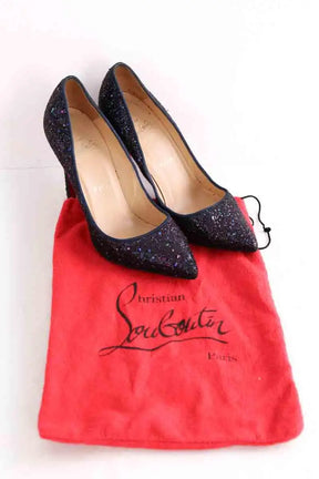 Talons Christian Louboutin Violet en Paillettes
