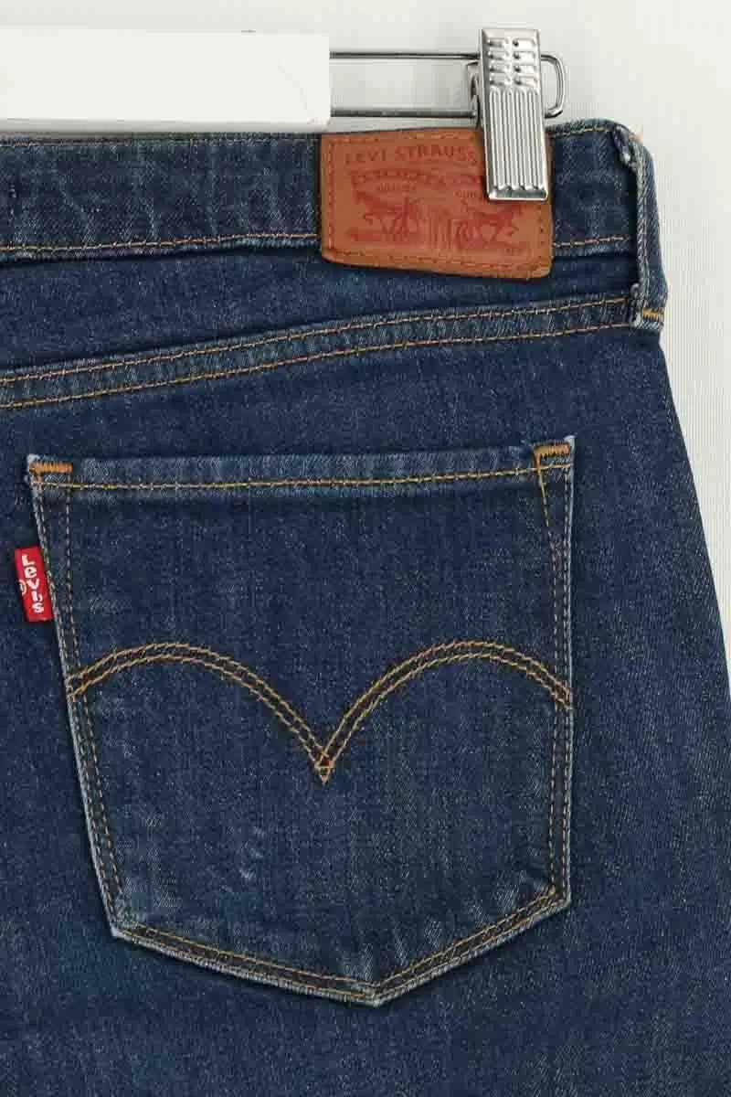 Jean droit Levi's 714 Bleu en Coton