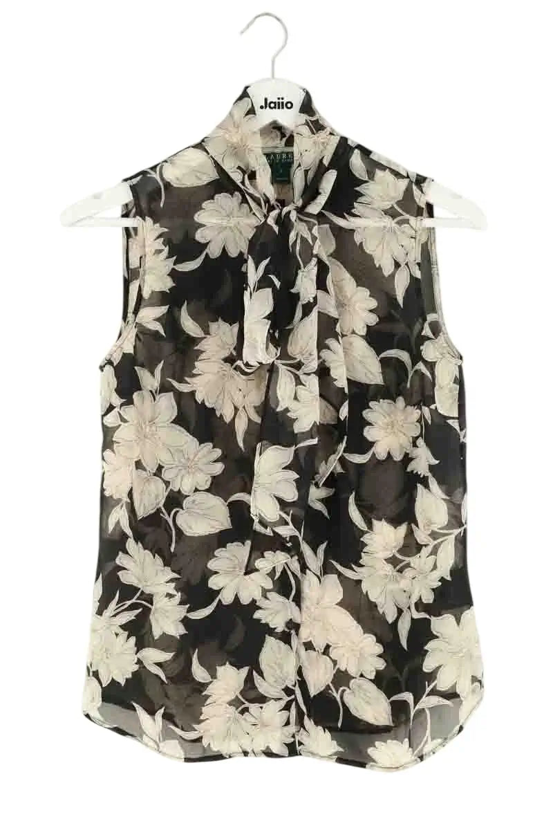 Top sans manche Ralph Lauren Noir en Soie, taille M - Seconde Main