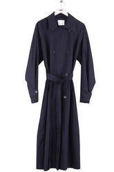 Trench-coat The Frankie Shop ANDERSON Marine en Coton, taille M - Seconde Main