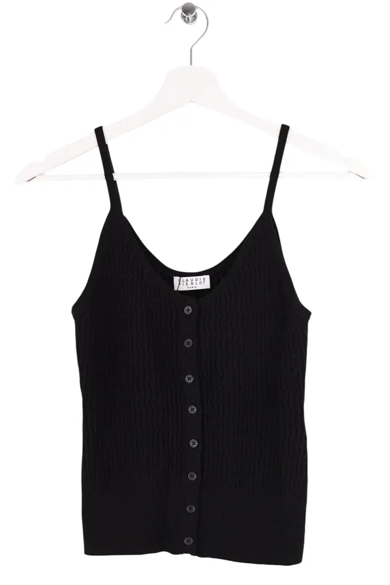 Top sans manche Claudie Pierlot Noir en Viscose, taille S - Seconde Main