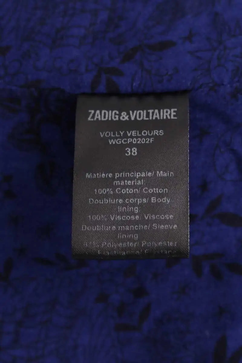 Blazer Zadig & Voltaire Noir en Velours