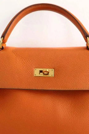 Sac porté épaule Hermès Orange en Cuir