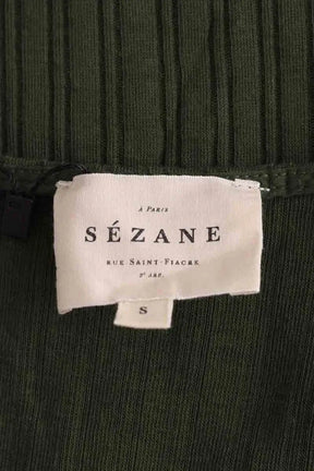 T-shirt Sézane Kaki en Coton