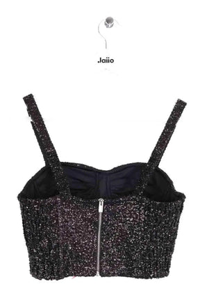 Top sans manche Maje Noir en Synthétique