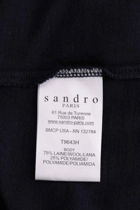 Top Sandro Bleu en Laine