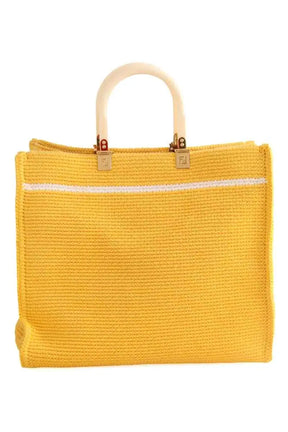 Cabas Fendi Sunshine Jaune en Coton