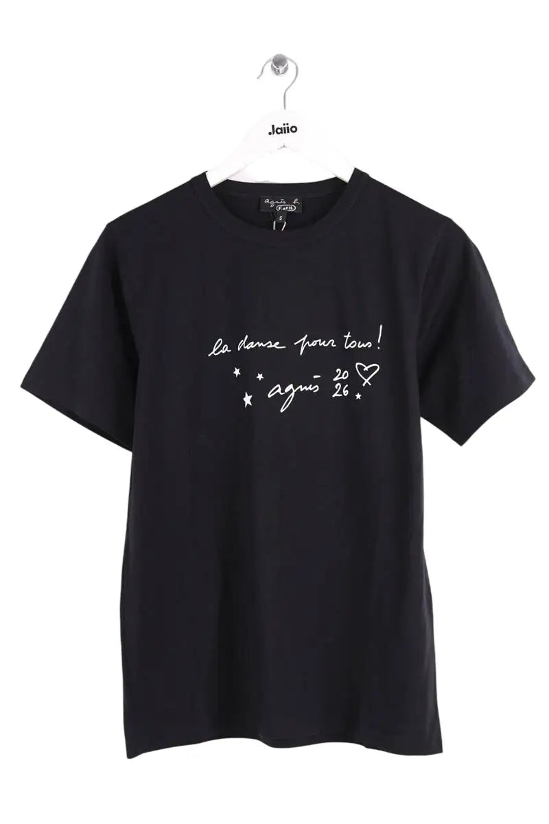 T-shirt Agnès B. Noir en Coton, taille S - Seconde Main