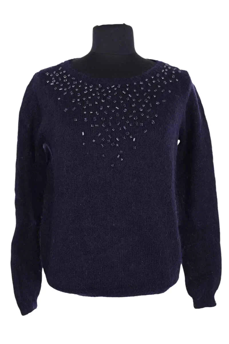 Pull Sézane Bleu en Synthétique, taille S - Seconde Main