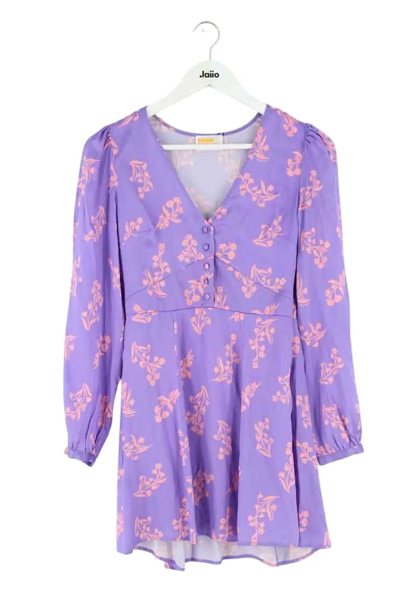 Robe From Future Violet en Soie, taille XS - Seconde Main