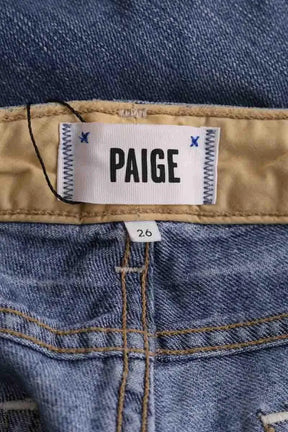 Jean slim Paige Bleu en Coton