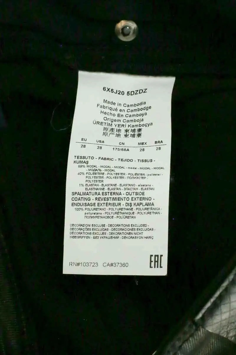 Pantalon slim Armani Jeans Noir en Synthétique