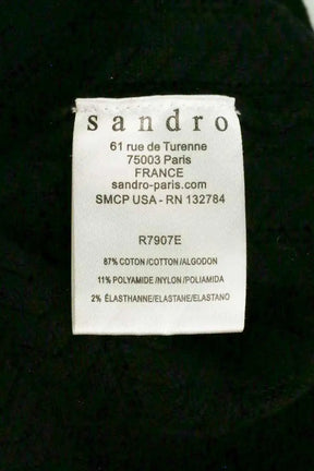 Robe Sandro Noir en Coton