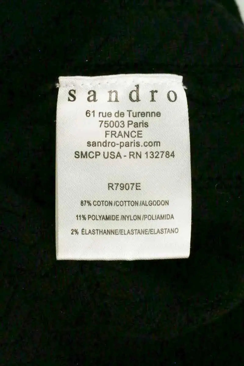 Robe Sandro Noir en Coton