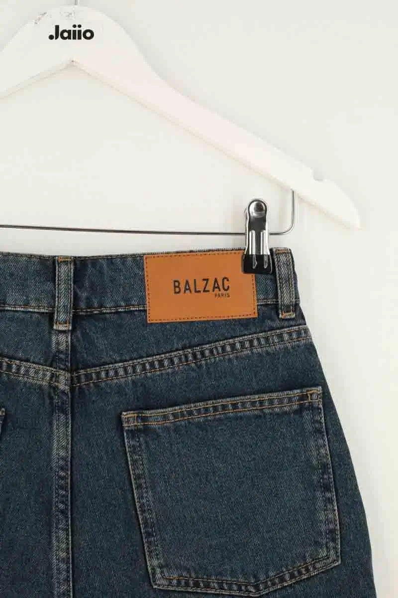 Mini short Balzac Bleu en Coton