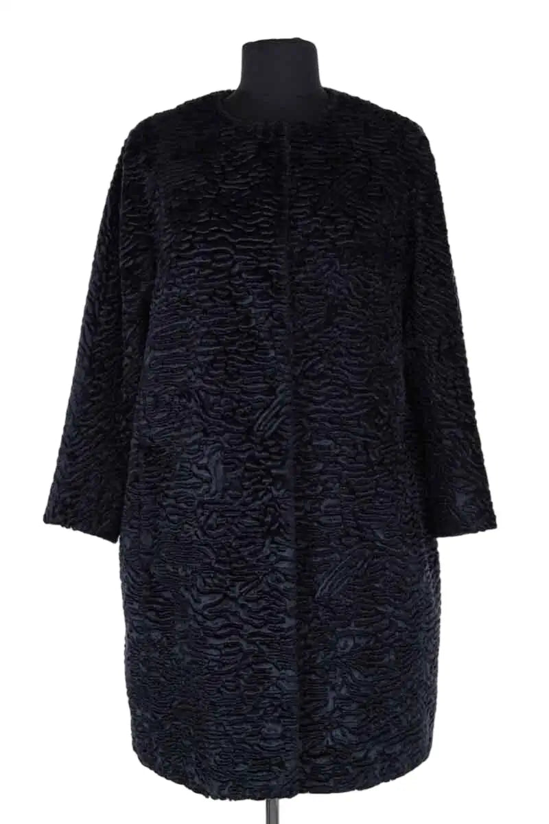 Manteau Max Mara Marine en Fourrure, taille L - Seconde Main